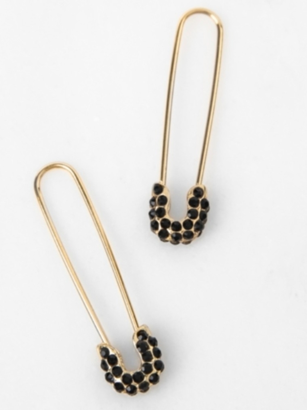 5 For $25.00- Plunder Gold Hoop-Style Drop Earrings with Black Accents